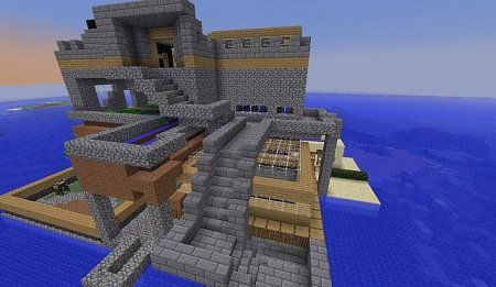  Biggest survival island build ever  minecraft 1.6.2