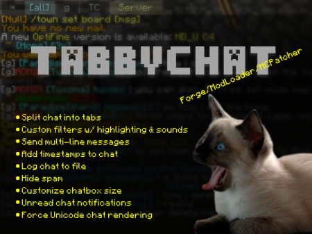 TabbyChat  Minecraft 1.6.2