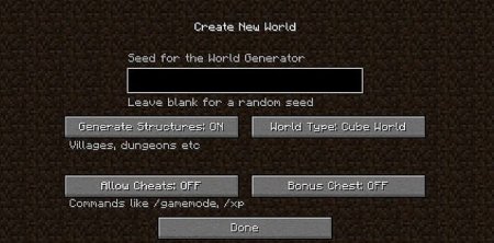  Cube World world generator  Minecraft 1.6.4