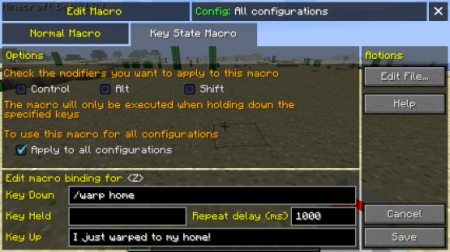  Macro Keybind  Minecraft 1.6.4