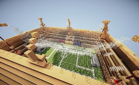  PLAYABLE SOCCER STADIUM  minecraft