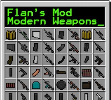  Flans Modern Weapons Pack  minecraft 1.6.4