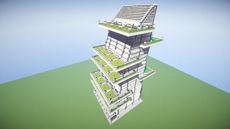  Futuristic Green Skyscraper  minecraft