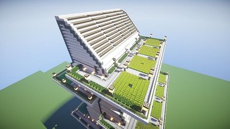  Futuristic Green Skyscraper  minecraft
