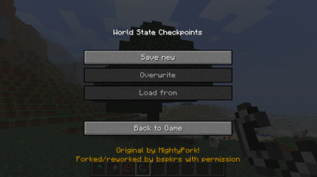  World State Checkpoints  Minecraft 1.7.10