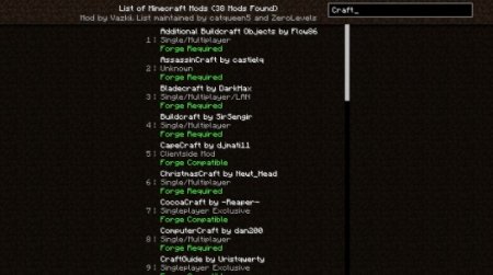  Mod Lister  Minecraft 1.7.10