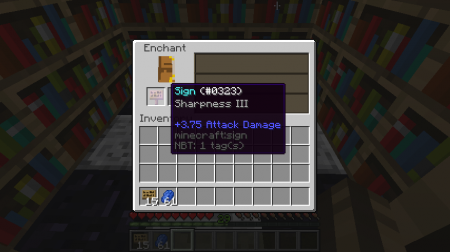  Enchantable Signs  Minecraft 1.8