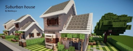  Suburban house  Minecraft