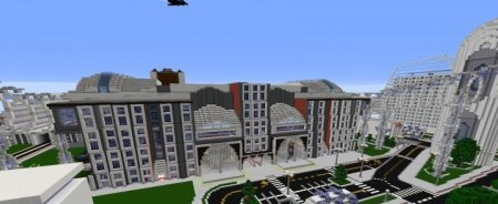  Futuristic Train Station  Minecraft