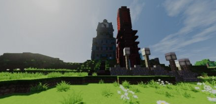  Clock Tower Town  Minecraft