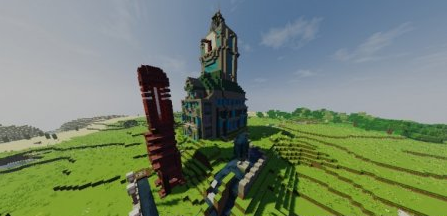  Clock Tower Town  Minecraft