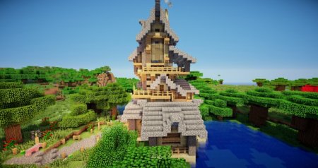  River House Timelapse  Minecraft