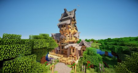  River House Timelapse  Minecraft