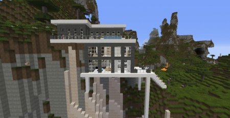  Modern Cliff House  Minecraft