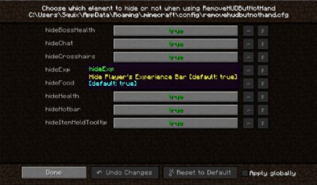  Remove HUD  Minecraft 1.8