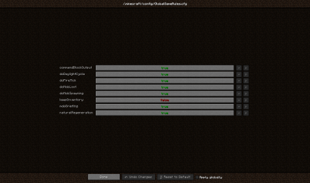  Global GameRules  Minecraft 1.9.4