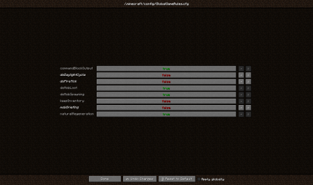  Global GameRules  Minecraft 1.9.4
