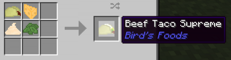  Birds Foods  Minecraft 1.10.2