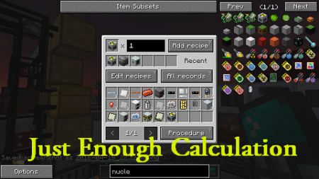  Just Enough Calculation  Minecraft 1.10.2