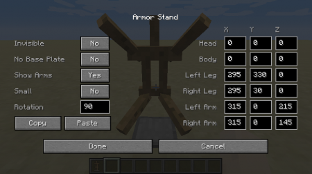  Armor Stand Configurator  Minecraft 1.11.2