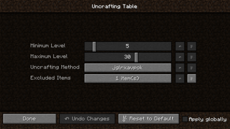  Uncrafting Table  Minecraft 1.12