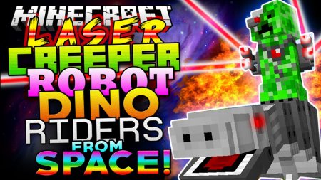  Laser Creeper Robot Dino Riders  Minecraft 1.10.2