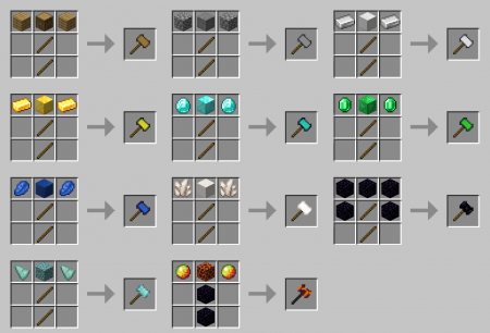  Vanilla Hammers  Minecraft 1.14.1