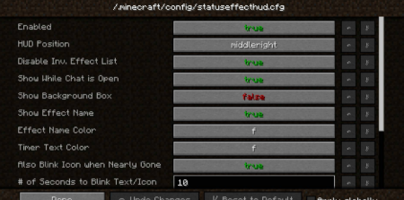  StatusEffectHUD Updated  Minecraft 1.10.2