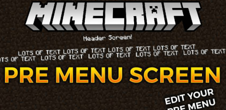  Pre Menu Screen  Minecraft 1.15