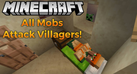 All Mobs Attack Villagers  Minecraft 1.14.4