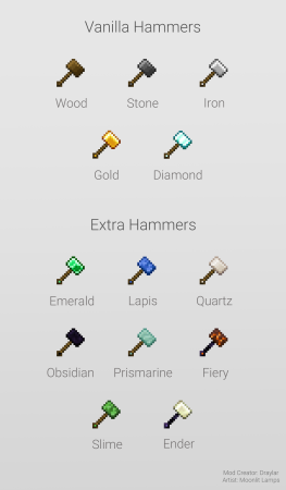  Vanilla Hammers  Minecraft 1.15.2