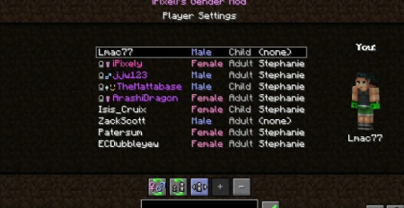  iPixelis Gender  Minecraft 1.14.4