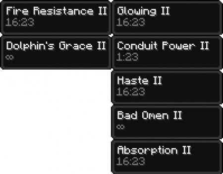  Compact Status Effects  Minecraft 1.16.2