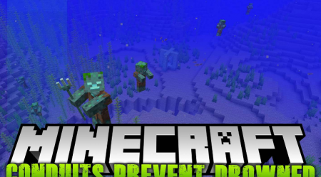  Conduits Prevent Drowned  Minecraft 1.16.4