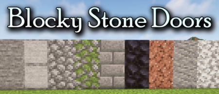 Скачать Blocky Stone Doors для Minecraft 1.18.2