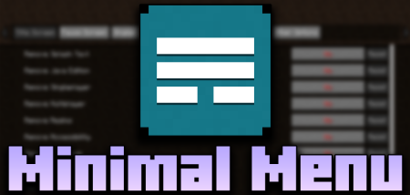 Скачать Minimal Menu для Minecraft 1.18.2