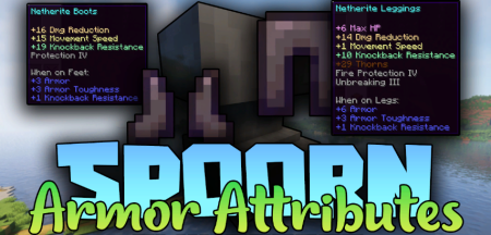Скачать Spoorn Armor Attributes для Minecraft 1.19.2
