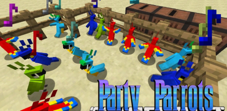 Скачать Party Parrots для Minecraft 1.18.2