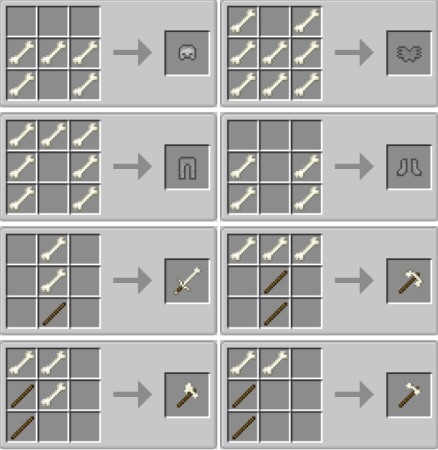  Bone Equipment  Minecraft 1.18.2