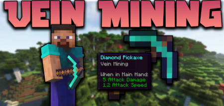 Скачать Vein Mining Mod для Minecraft 1.19.2