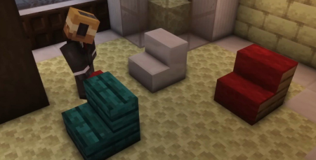 Скачать Carpeted Stairs & Slabs для Minecraft 1.19.1
