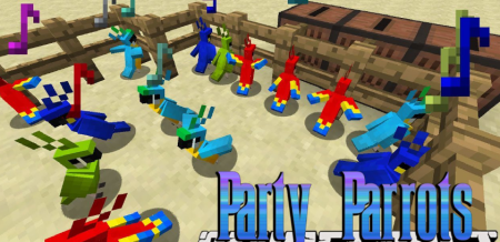 Скачать Party Parrots для Minecraft 1.18