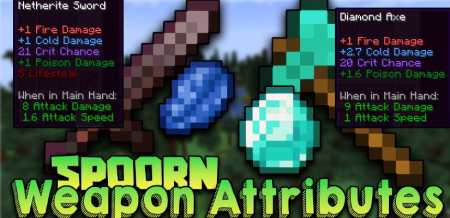 Скачать Spoorn Weapon Attributes для Minecraft 1.19.3
