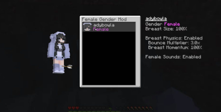 Скачать Female Gender для Minecraft 1.19.2