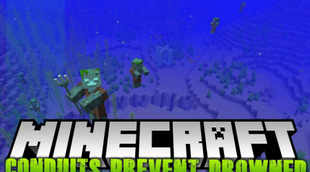 Скачать Conduits Prevent Drowned для Minecraft 1.19.3