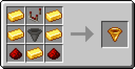  Golden Hopper  Minecraft 1.20.1