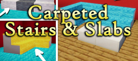 Скачать Carpeted Stairs & Slabs для Minecraft 1.20