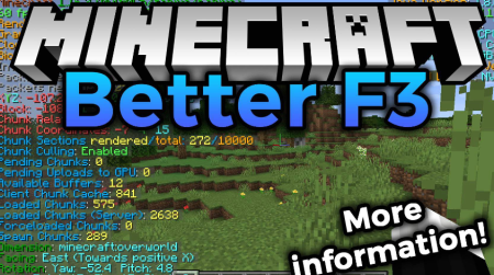Скачать BetterF3 для Minecraft 1.19.4