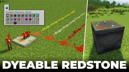 Скачать Dyeable Redstone Signal для Minecraft 1.20.1