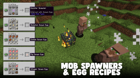 Скачать Mob Spawners And Eggs Recipes для Minecraft 1.19.4